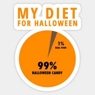 My Diet For Halloween Sticker